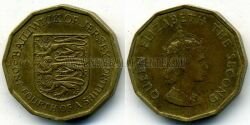 Монета Джерси 1/4 шиллинга 1966 г.