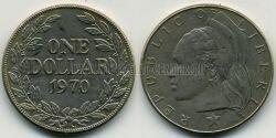 Монета Либерия 1 доллар 1970 г. 