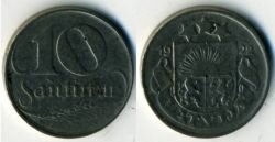 Монета Латвия 10 сантим 1922 г.