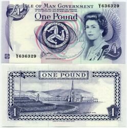 Банкнота ( бона ) Остров Мэн 1 фунт ND.