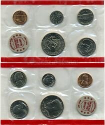 США набор 5 монет 1971 г. D
