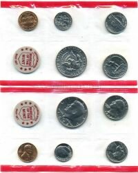 США набор 5 монет 1972 г. D