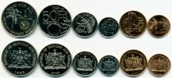 Тринидад и Тобаго набор 6 монет.
