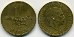 Монета Дания 1 крона 1947 г.