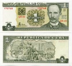 Банкнота ( бона ) Куба 1 песо 2004 г.