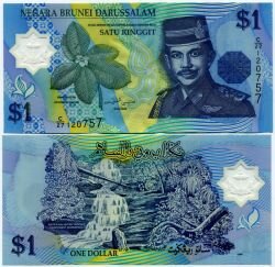 Банкнота ( бона ) Бруней 1 рингит 1996 г.