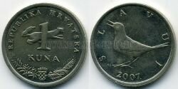 Монета Хорватия 1 куна 2007 г. 