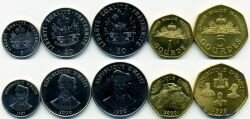 Гаити набор 5 монет.
