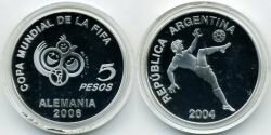 Монета Аргентина 5 песо 2006 г.