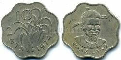 Монета Свазиленд 10 центов 1974 г.