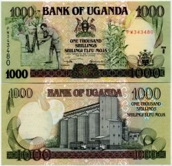 Банкнота ( бона ) Уганда 1000 шиллингов 2003 г.