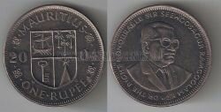 Монета Маврикий 1 рупия 2004 г. 