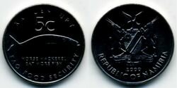 Монета Намибия 5 центов 2000 г. F.A.O.