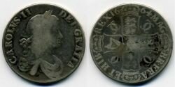 Монета Англия 1 крона 1664 г.