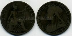 Монета Великобритания 1 пенни 1901 г.