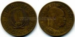 Монета Сьерра-Леоне 1 цент 1964 г.