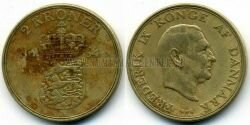 Монета Дания 2 кроны 1954 г.