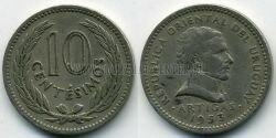 Монета Уругвай 10 сентесимо 1953 г.