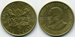 Монета Кения 5 центов 1978 г.
