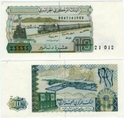 Банкнота Алжир 10 динар 1983 г.