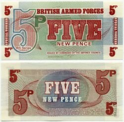 Банкнота ( бона ) Великобритания 5 пенсов ND.