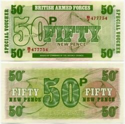 Банкнота ( бона ) Великобритания 50 пенсов ND.