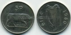 Монета Ирландия 5 пенсов 1980 г. 