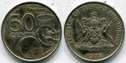 Монета Тринидад и Тобаго 50 центов 1978 г. 