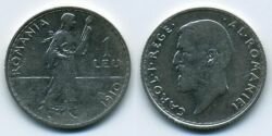 Монета Румыния 1 лей 1910 г.