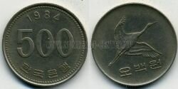 Монета Южная Корея 500 вон 1984 г. 