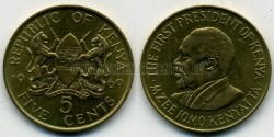 Монета Кения 5 центов 1969 г. 