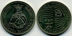 Монета Португалия 200 эскудо 1995 г."Жуан II Совершенный".