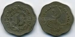 Монета Пакистан 1 анна 1953 г. 